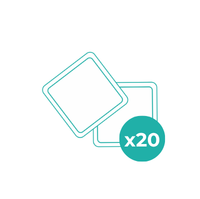 Kit taies d'oreiller carrées big volume (x20)